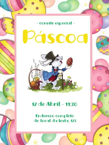Invitación Pascua Marrón editable y personalizable