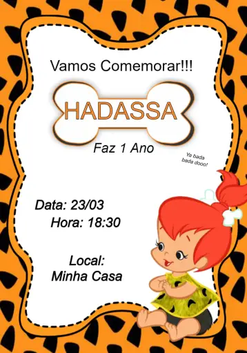 Invite Pedrita Laranja editable and customizable