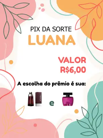 Convite Pix Da Sorte Colorido editável e personalizável