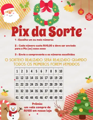 Convite Green Christmas Lucky Pix para christmas raffle and year-end celebrations. – tema tickets (green, red, golden, white, colorful, festive)