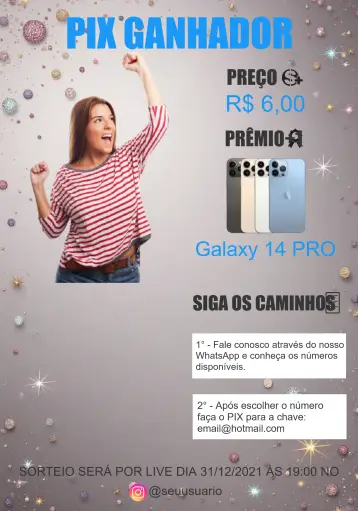 Convite Pix Premiado Digital para ideal para festas de aniversário e eventos promocionais. – tema cartelas (moderno, tecnológico, elegante, minimalista, sorteio, digital)