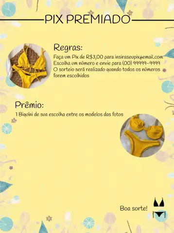 Convite Pix Premiado Arte para festa de verão ou confraternização na piscina. – tema cartelas (moderno, divertido, colorido, praiano, jovem, temático)