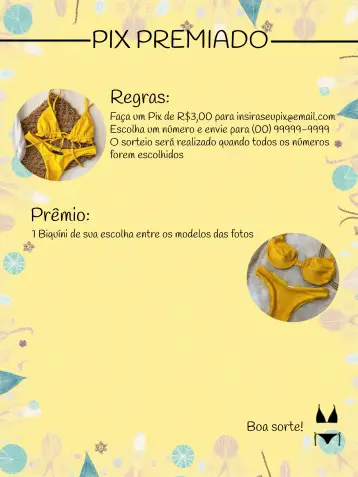 Convite Pix Premiado Arte para festa de verão ou confraternização na piscina. – tema cartelas (moderno, divertido, colorido, praiano, jovem, temático)