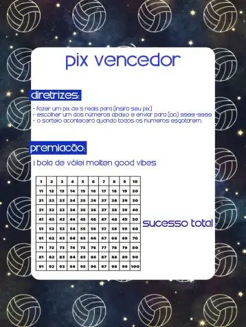 Convite Pix Premiado Branco editável e personalizável