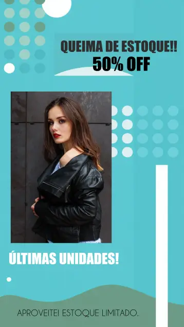 Invite Post De Promoção Loja Roupas Verde editable and customizable