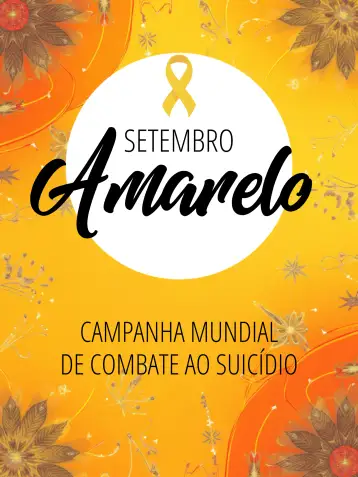 Convite Publicación Para la Campaña Septiembre Amarillo Negro para campaña de concienciación sobre la prevención del suicidio. – tema más buscados (blanco y negro, minimalista, moderno, elegante, impactante)