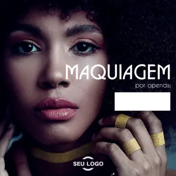 Convite Post Para Maquiadora Mulher editável e personalizável