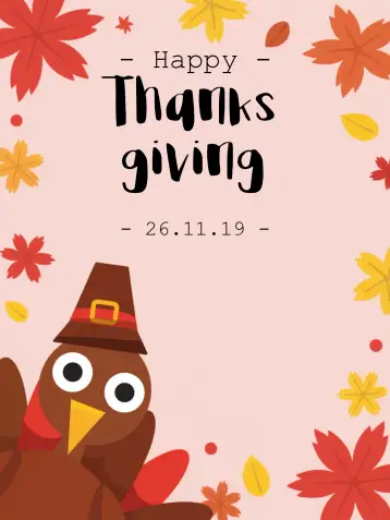 Convite Conmemoración Post Acción de Gracias para día de acción de gracias – tema fechas conmemorativas (brillo del otoño, colores cálidos, elementos gráficos festivos, estilo contemporáneo, diseño alegre, ambiente acogedor)