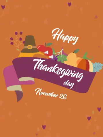 Convite Post Thanksgiving Happiness para día de acción de gracias – tema fechas conmemorativas (festivo, colorido, moderno, familiar, alegre)