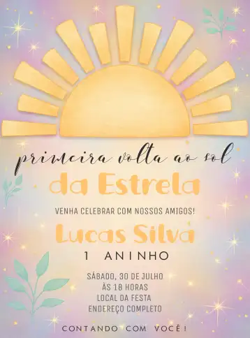 Invite First Spin Around the Sun Days editable and customizable