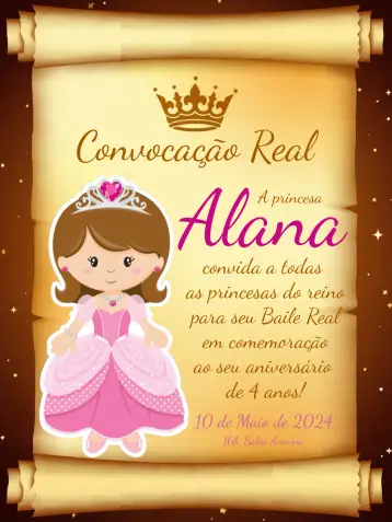 Invite Royal Purple Princess Summons editable and customizable