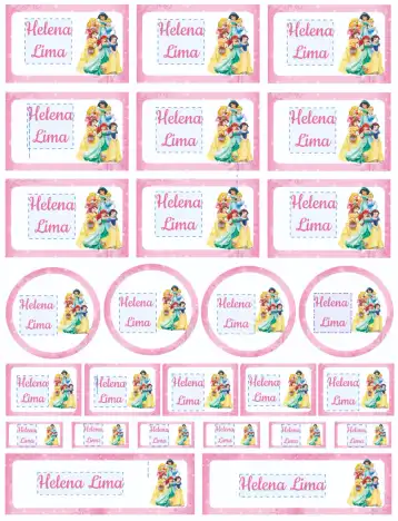 Convite Princesas Disney editável e personalizável