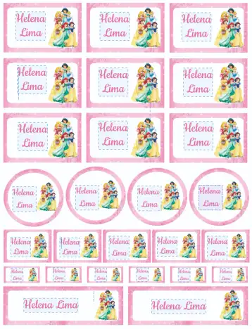 Convite Princesas Disney editável e personalizável