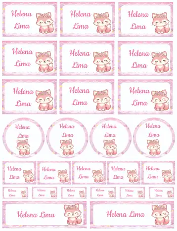 Invite Little Fox editable and customizable