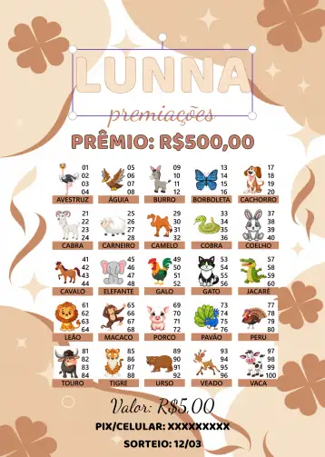Convite Raffle Of Animals Awards Awards para animal-themed raffle event. – tema tickets (colorful, fun-filled, animals-themed, games, vibrant, playful)