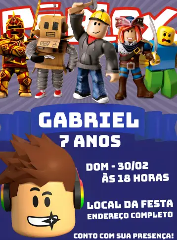 Invite Roblox Game editable and customizable