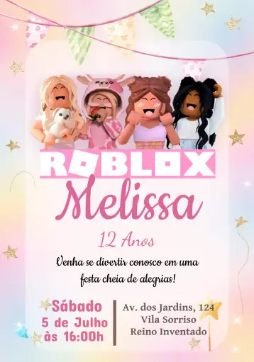 Invite Roblox Pink editable and customizable