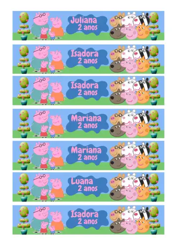 Invitación Etiqueta Para Botella 200ml Peppa Pig Papá editable y personalizable