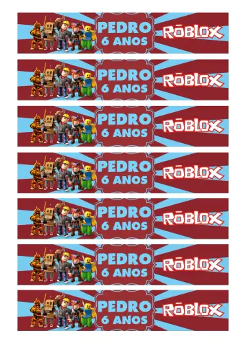 Invite Label For 200ml Roblox Boy Bottle editable and customizable