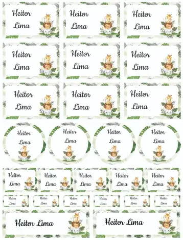 Invite Safari Baby editable and customizable