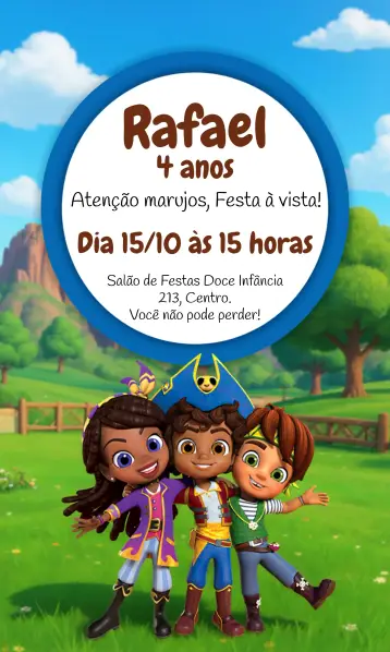 Invitación **Santiago Dos Mares Marujo** editable y personalizable