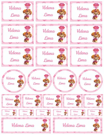 Convite Skye Patrulha Canina editável e personalizável