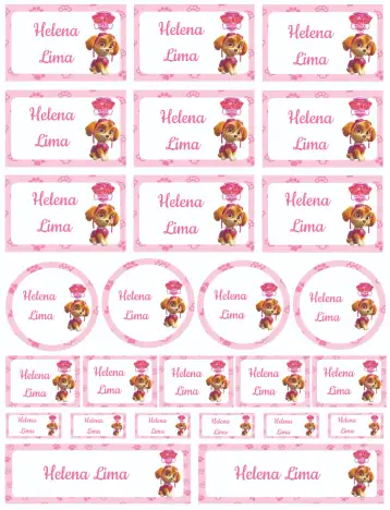 Convite Skye Patrulha Canina editável e personalizável