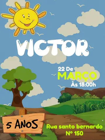 Convite Solzinho Digital- editável e personalizável