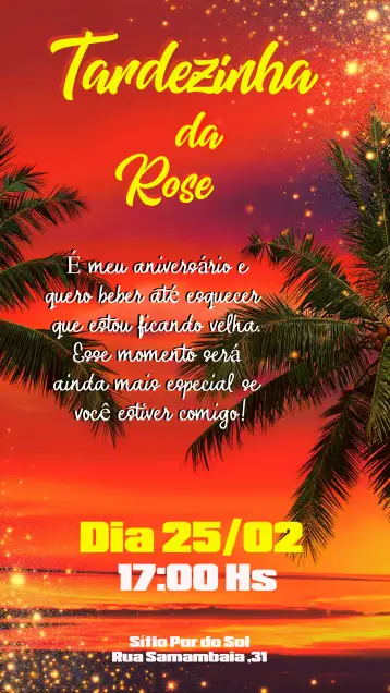 Convite Family Afternoon para family birthday. – tema commemorative dates (vibrant, modern, colorful, family-oriented, festive)