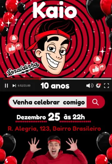 Convite Enaldinho editável e personalizável