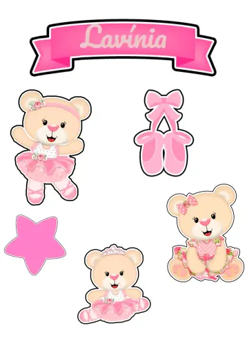 Invite Topo De Bolo Bailarina Bege editable and customizable