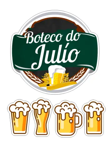 Invite Topo De Bolo Boteco Print editable and customizable