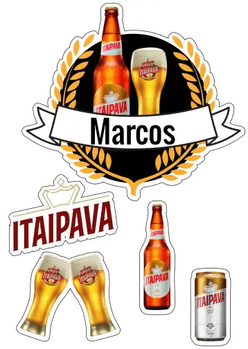 Invite Topo De Bolo Cerveja Itaipava Topper editable and customizable