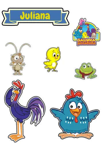 Invite Topo De Bolo Galinha Pintadinha Azul editable and customizable