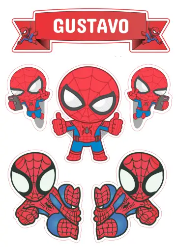 Convite Topo De Bolo Homem Aranha Colorido para aniversário infantil com tema de super-heróis. – tema topo de bolo (colorido, super-heróis, infantil, divertido, vibrante)