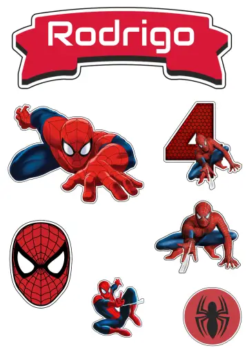 Invite Spider-Man Cake Topper Print editable and customizable