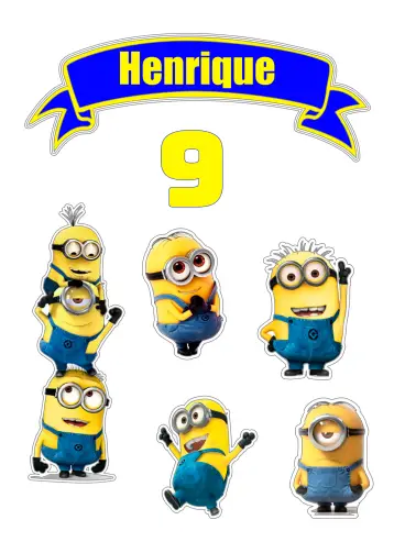 Invite Evil Minions Cake Topper editable and customizable