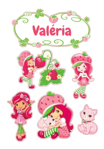Invite Strawberry Cake Topper Strawberry editable and customizable