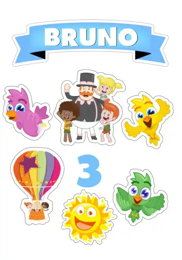 Convite Topo De Bolo Mundo Bita Editável editável e personalizável