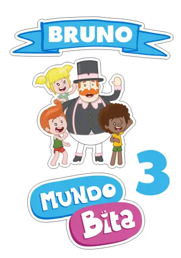 Convite Topo De Bolo Mundo Bita Virtual para aniversário infantil com tema mundo bita. – tema topo de bolo (colorido, divertido, infantil, temático, alegre)