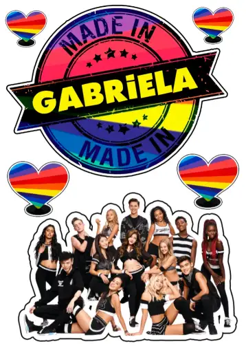 Convite Topo De Bolo Now United para aniversário infantil com temática da banda now united. – tema topo de bolo (colorido, moderno, divertido, jovial, temático)