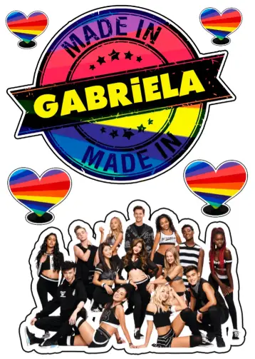 Convite Topo De Bolo Now United editável e personalizável