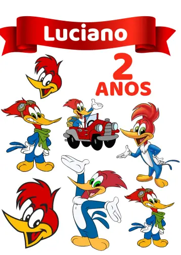 Invitación Topo De Pastel de Pica Pau editable y personalizable