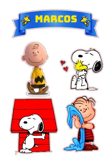 Invitación Topo De Bolo Snoopy Azul editable y personalizable