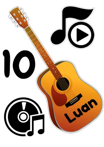 Invitación Topo De Pastel Guitarra Música editable y personalizable