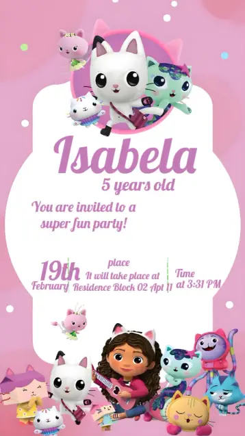 Invite The Magical House of Gaby Kids editable and customizable