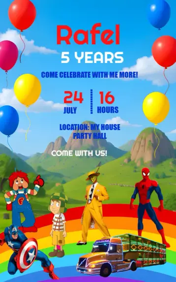 Invite Carreta Hurricane Train editable and customizable