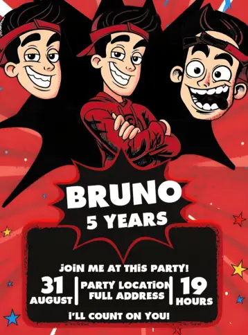 Invite Enaldinho Stars editable and customizable