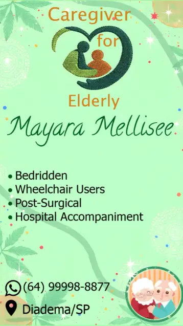 Convite Elderly Caregiver Business Card Contact para ideal for elderly caregivers looking to showcase their services. – tema most searched for (colorful, modern, minimalist, professional, elegant, friendly)