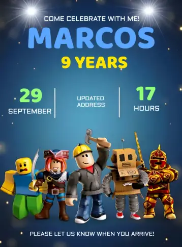 Invite Red Roblox editable and customizable